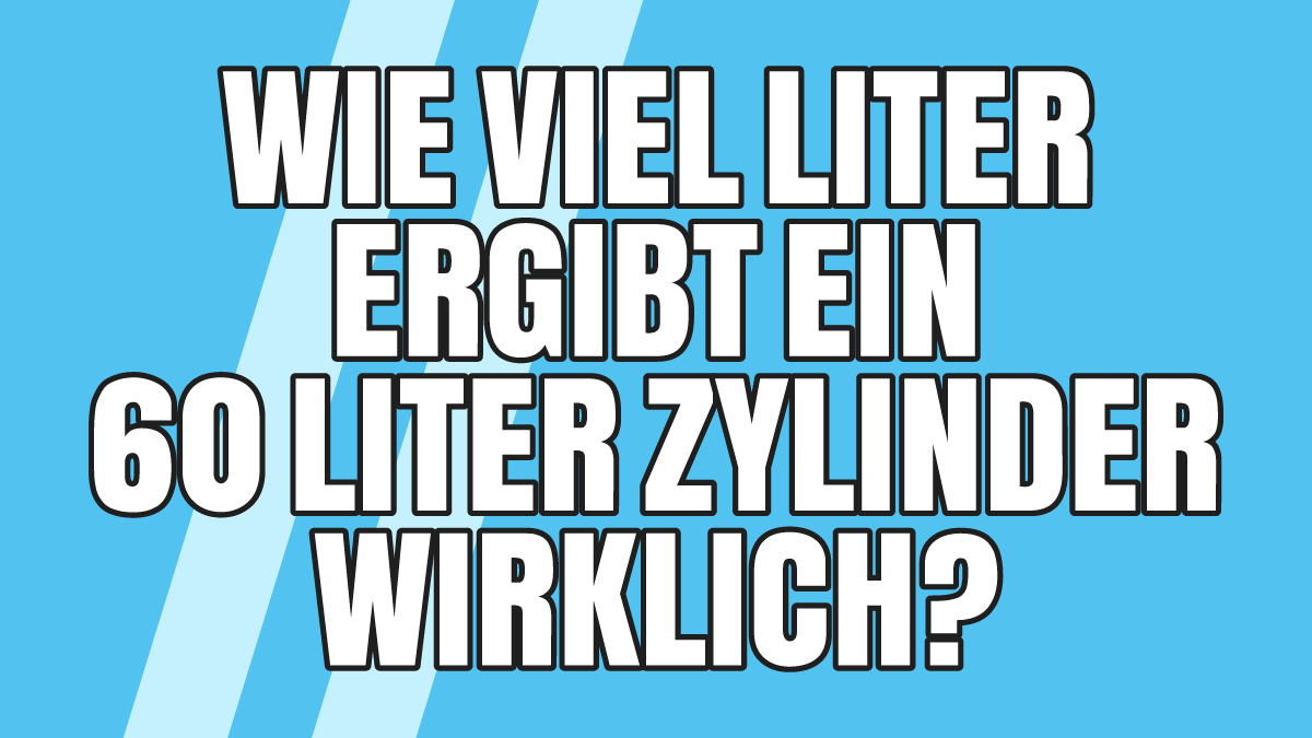 Wassersprudler: Wie viel Liter ergibt ein 60 Liter Zylinder wirklich?